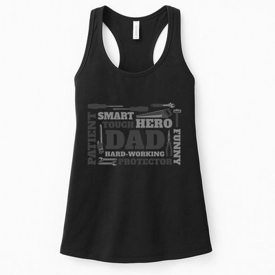 Hero Hard Working Dad Fathers Day Gift Womens Tank Top