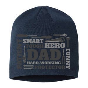 Hero Hard Working Dad Fathers Day Gift Sustainable Beanie