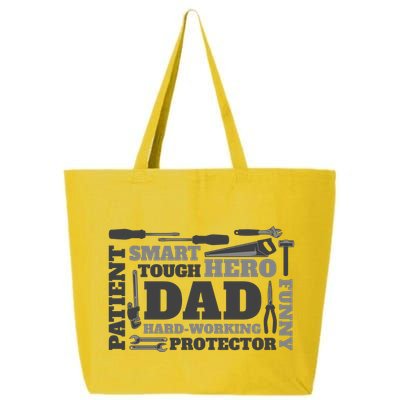 Hero Hard Working Dad Fathers Day Gift 25L Jumbo Tote