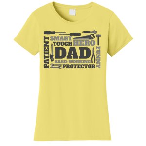 Hero Hard Working Dad Fathers Day Gift Women's T-Shirt