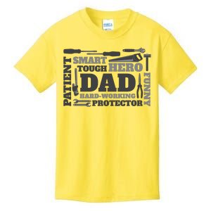 Hero Hard Working Dad Fathers Day Gift Kids T-Shirt