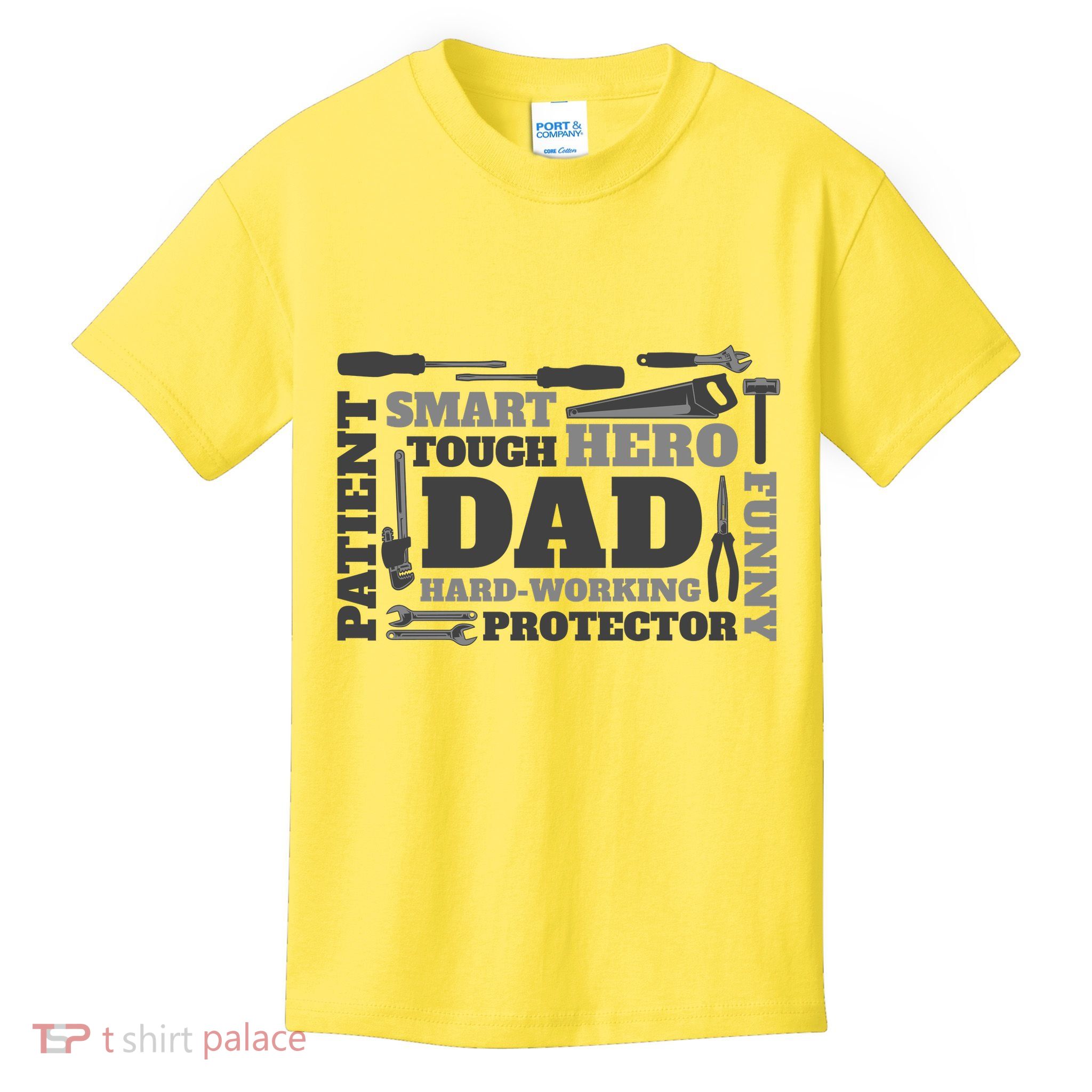 Hero Hard Working Dad Fathers Day Gift Kids T-Shirt