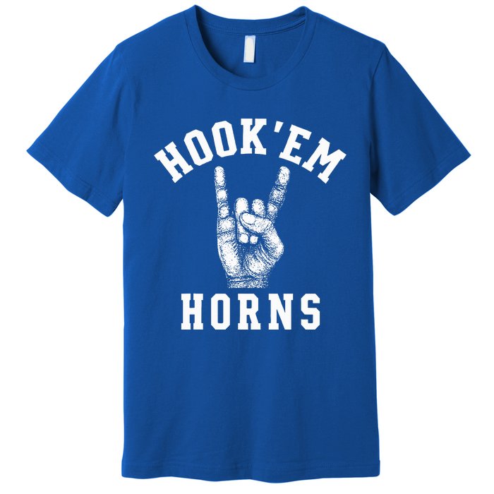 Hookem Horns Women Longhorn Head Premium T-Shirt