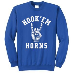 Hookem Horns Women Longhorn Head Tall Sweatshirt