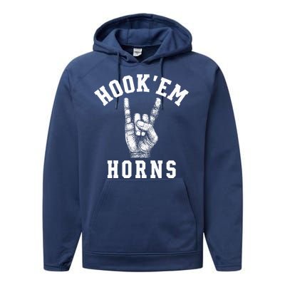 Hookem Horns Women Longhorn Head Performance Fleece Hoodie