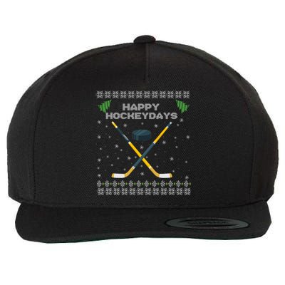 Happy Hockeydays Xmas For Lovers Wool Snapback Cap