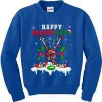 Happy Hockey Xmas Days Ice Hockey Equipt Player Family Gift Kids Sweatshirt