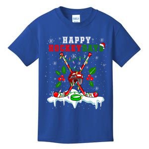 Happy Hockey Xmas Days Ice Hockey Equipt Player Family Gift Kids T-Shirt