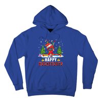 Happy Hockey Xmas Days Santa Ice Hockey Equipt Player Gift Hoodie