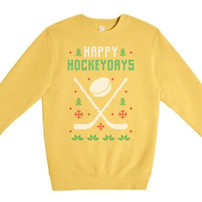 Happy Hockeydays Xmas For Lovers Premium Crewneck Sweatshirt