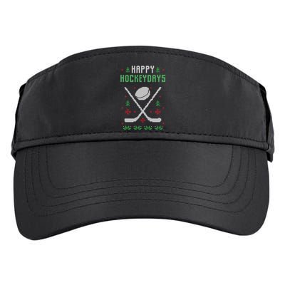Happy Hockeydays Xmas For Lovers Adult Drive Performance Visor