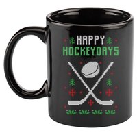 Happy Hockeydays Xmas For Lovers 11oz C Handle Ceramic Mug