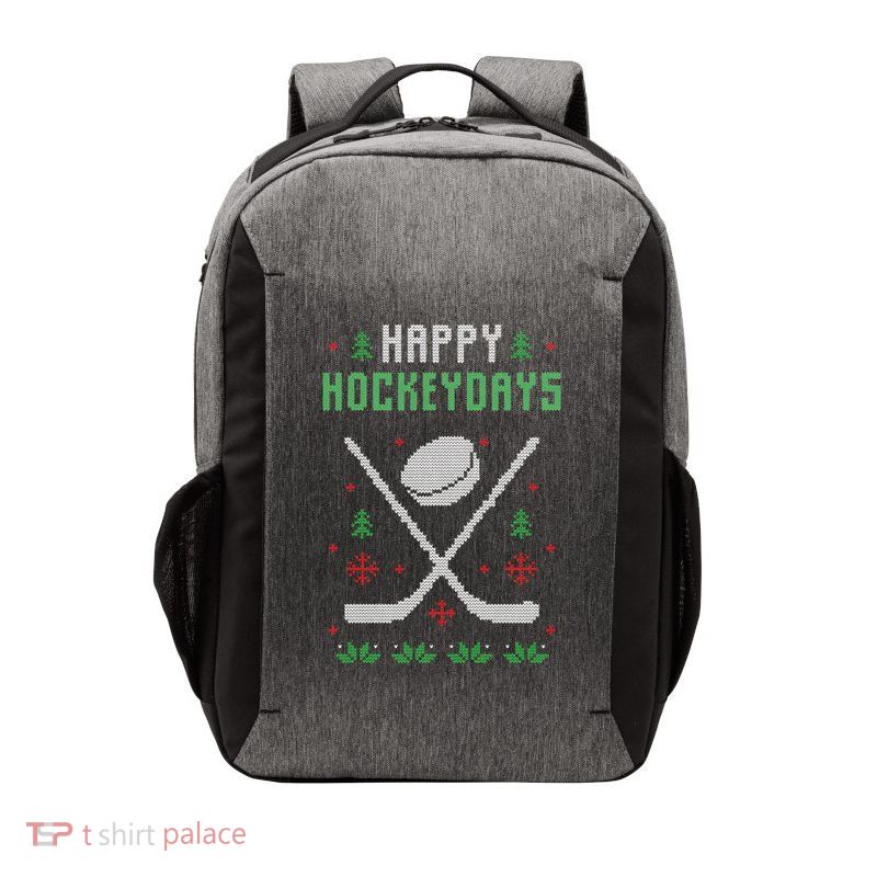 Happy Hockeydays Xmas For Lovers Vector Backpack