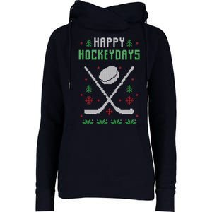 Happy Hockeydays Xmas For Lovers Womens Funnel Neck Pullover Hood