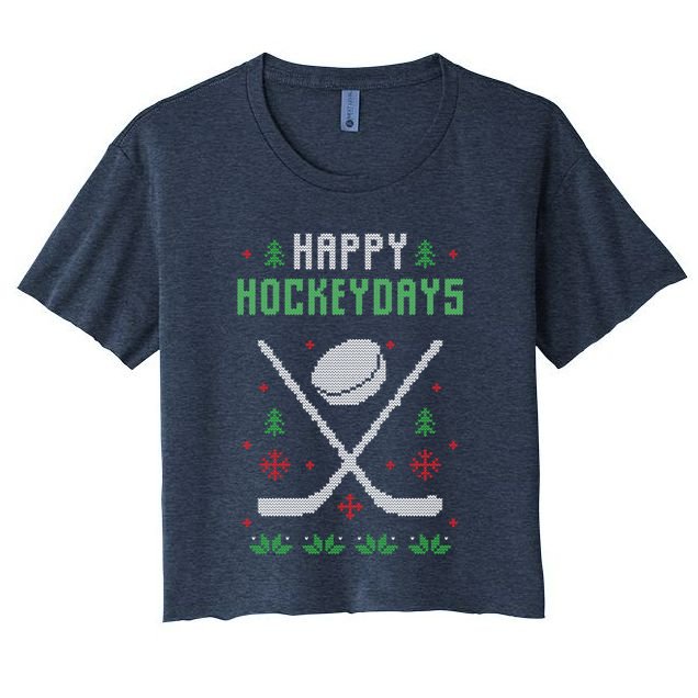 Happy Hockeydays Xmas For Lovers Crop Top