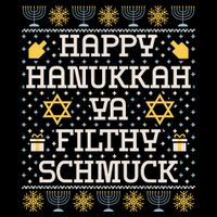 Happy Hanukkah Ya Filthy Schmuck Funny Hanukkah Idea City Backpack