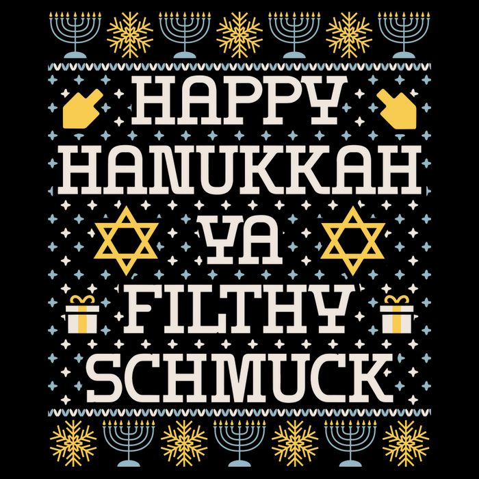 Happy Hanukkah Ya Filthy Schmuck Funny Hanukkah Idea City Backpack