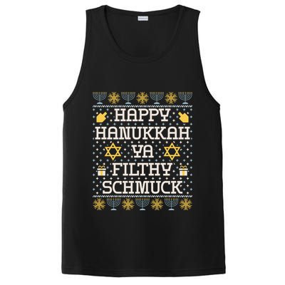 Happy Hanukkah Ya Filthy Schmuck Funny Hanukkah Idea PosiCharge Competitor Tank
