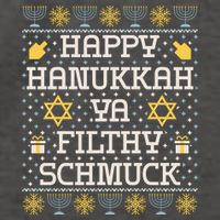 Happy Hanukkah Ya Filthy Schmuck Funny Hanukkah Idea Vector Backpack