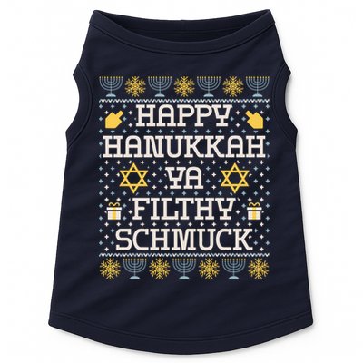Happy Hanukkah Ya Filthy Schmuck Funny Hanukkah Idea Doggie Tank