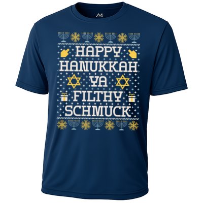 Happy Hanukkah Ya Filthy Schmuck Funny Hanukkah Idea Performance Shirt