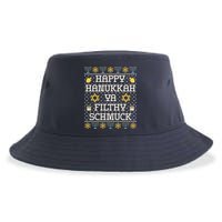 Happy Hanukkah Ya Filthy Schmuck Funny Hanukkah Idea Sustainable Bucket Hat