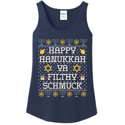 Happy Hanukkah Ya Filthy Schmuck Funny Hanukkah Idea Ladies Essential Tank