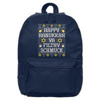Happy Hanukkah Ya Filthy Schmuck Funny Hanukkah Idea 16 in Basic Backpack