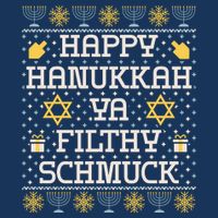 Happy Hanukkah Ya Filthy Schmuck Funny Hanukkah Idea 16 in Basic Backpack