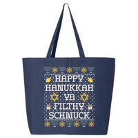 Happy Hanukkah Ya Filthy Schmuck Funny Hanukkah Idea 25L Jumbo Tote