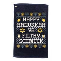 Happy Hanukkah Ya Filthy Schmuck Funny Hanukkah Idea Golf Towel