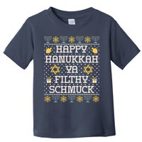 Happy Hanukkah Ya Filthy Schmuck Funny Hanukkah Idea Toddler T-Shirt