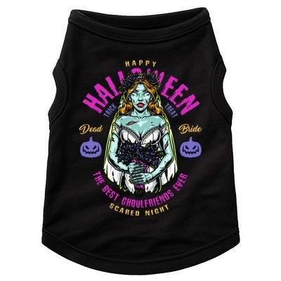 Happy Halloween Zombie Bride Ghoulfriends Zombies Funny Doggie Tank