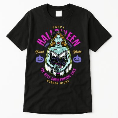 Happy Halloween Zombie Bride Ghoulfriends Zombies Funny Tall T-Shirt