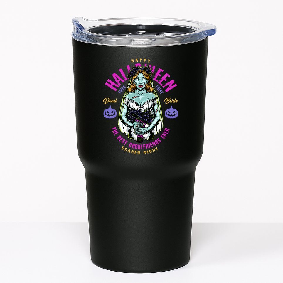 Happy Halloween Zombie Bride Ghoulfriends Zombies Funny Tumbler