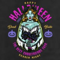 Happy Halloween Zombie Bride Ghoulfriends Zombies Funny Trucker Hat