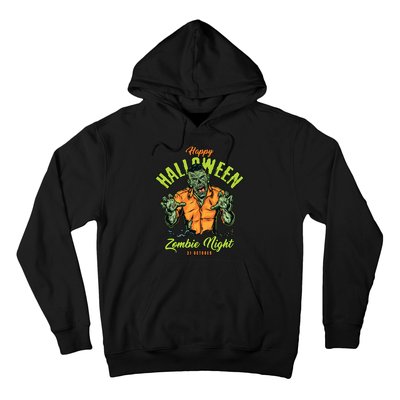 Happy Halloween Zombie Night Hoodie