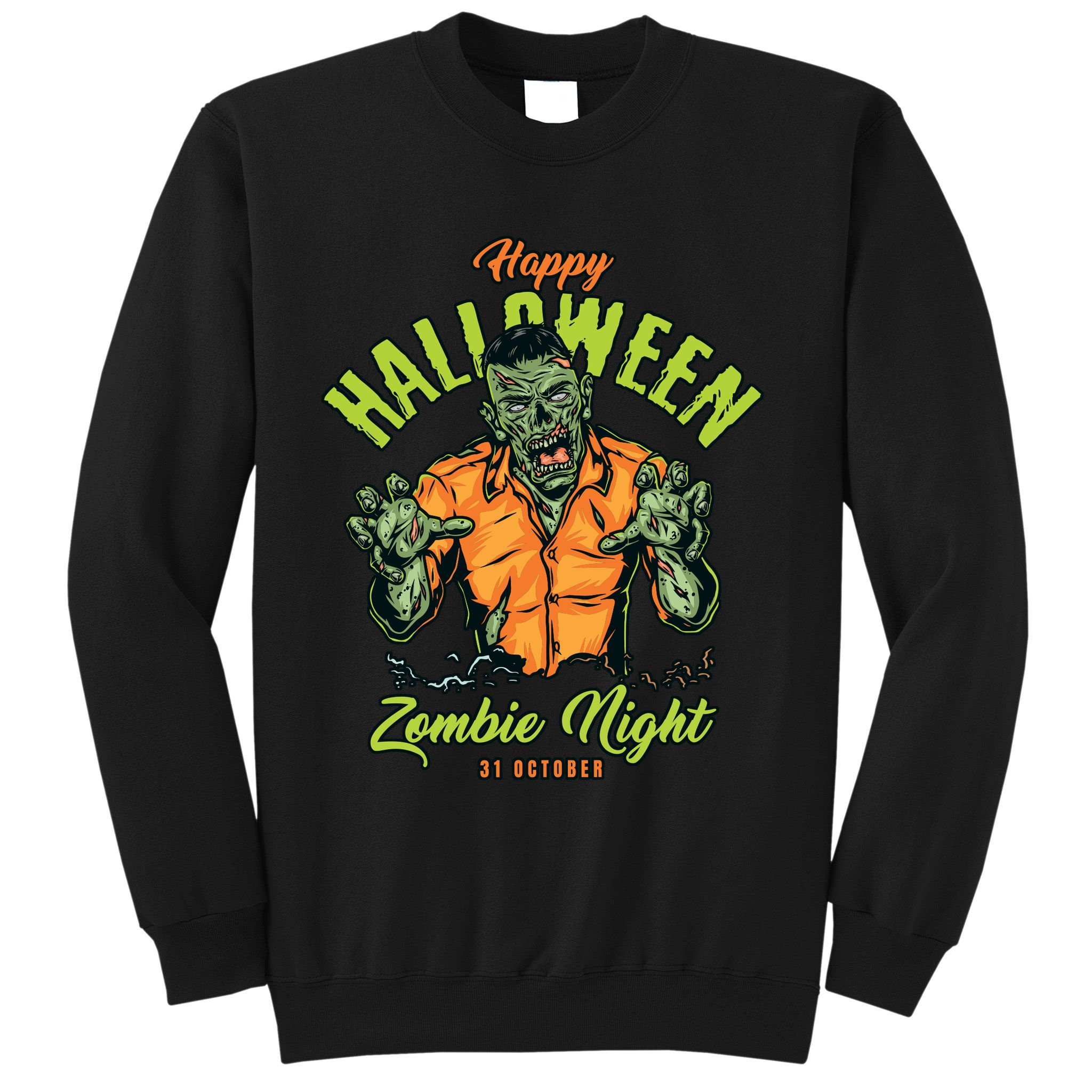 Happy Halloween Zombie Night Sweatshirt