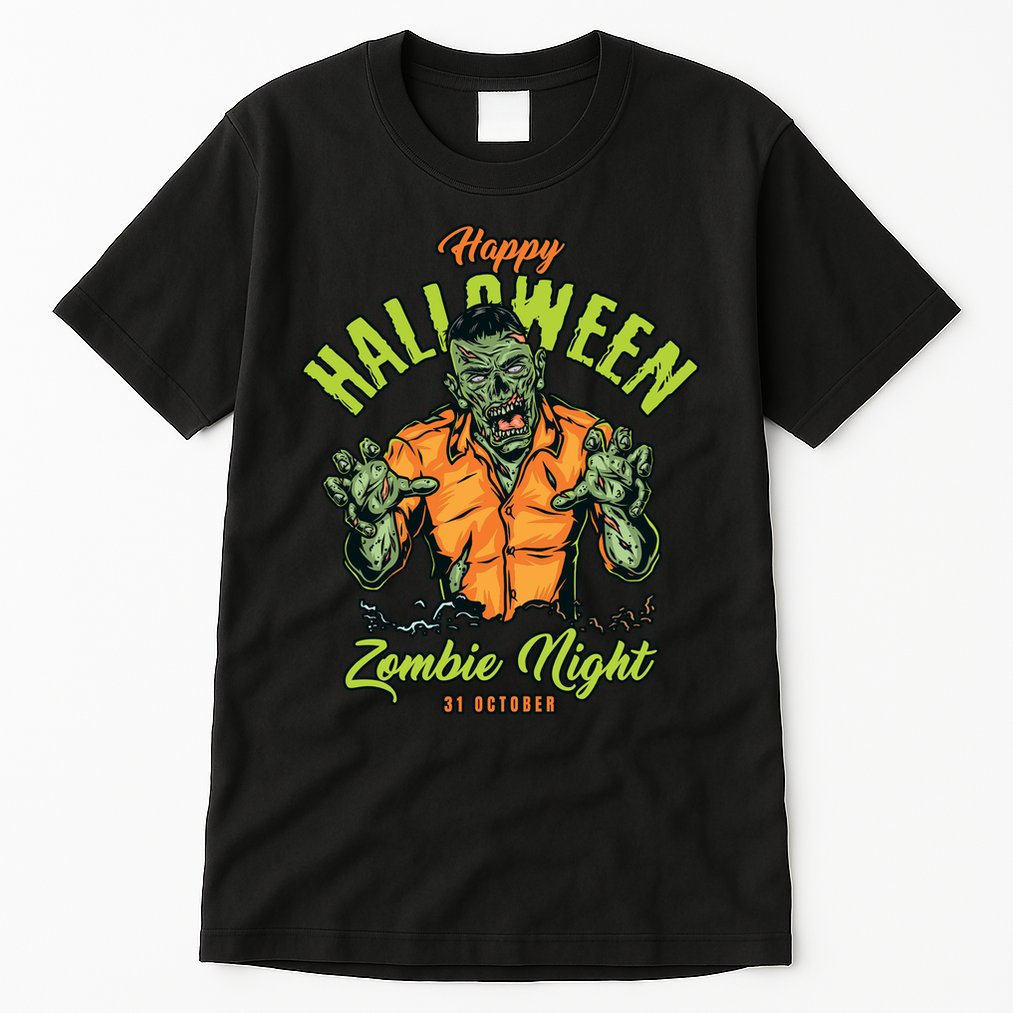 Happy Halloween Zombie Night Tall T-Shirt