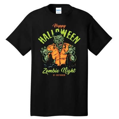 Happy Halloween Zombie Night Tall T-Shirt