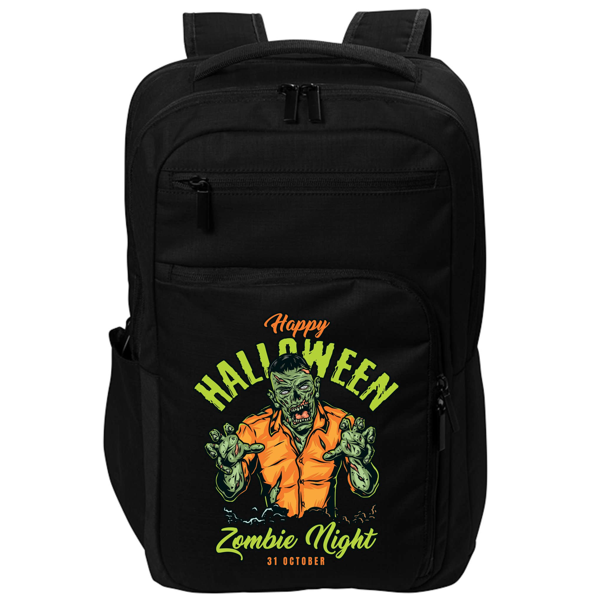 Happy Halloween Zombie Night Impact Tech Backpack
