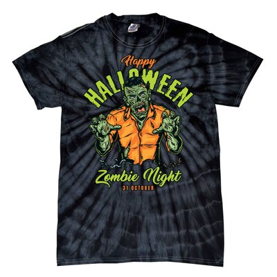 Happy Halloween Zombie Night Tie-Dye T-Shirt