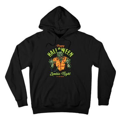 Happy Halloween Zombie Night Tall Hoodie