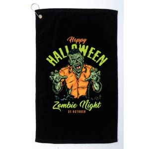 Happy Halloween Zombie Night Platinum Collection Golf Towel