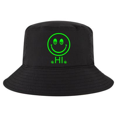 Hi Smiley Face Weed Cool Comfort Performance Bucket Hat