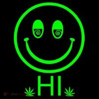 Hi Smiley Face Weed Tall T-Shirt