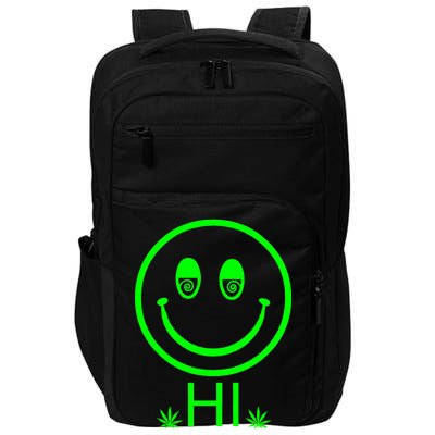 Hi Smiley Face Weed Impact Tech Backpack