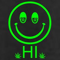 Hi Smiley Face Weed Adult Drive Performance Visor