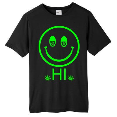 Hi Smiley Face Weed Tall Fusion ChromaSoft Performance T-Shirt