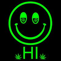 Hi Smiley Face Weed 16 in Basic Backpack